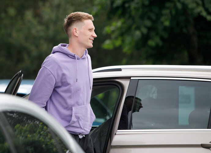 M.Grigonis atvyko į stovyklą (BNS nuotr.)