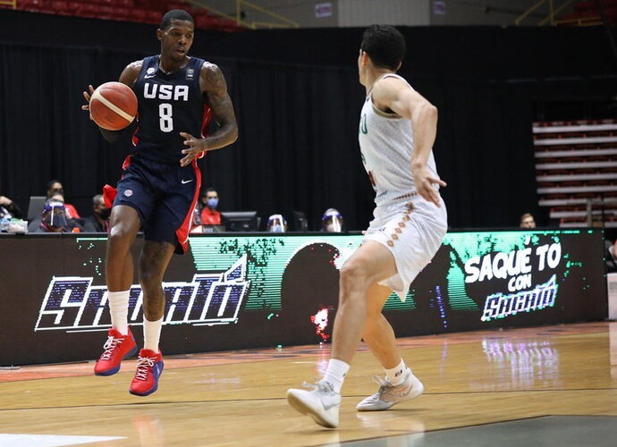 J.Johnsonas pasirodys aikštelėje (FIBA nuotr.)
