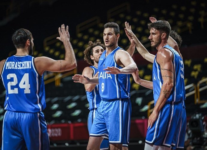 Italija pirmoje rungtynių dalyje turėjo dviženklį deficitą (FIBA nuotr.)