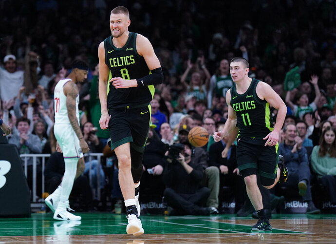 K.Porzingis grįžo po traumos (Scanpix nuotr.)
