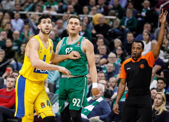A.Caloiaro trečius metus rungtyniaus „Maccabi“ (BNS nuotr.)