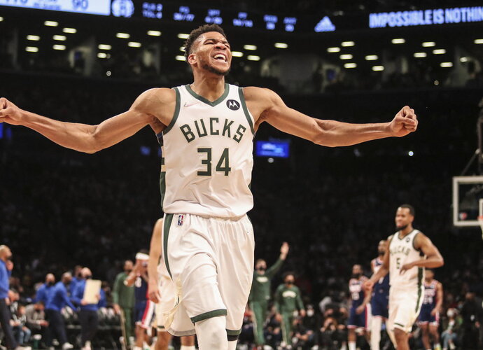 G.Antetokounmpo vedė ekipą į pergalę (Scanpix nuotr.)