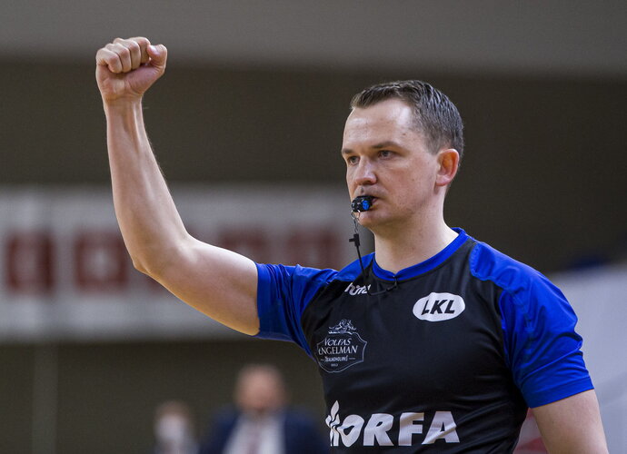 G.Vilius teisėjaus Eurolygos finale (BNS nuotr.)