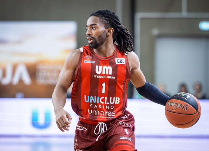M.Johnsonas nesportuoja su komanda (Foto: „LKL, kurią remia „Betsson“)