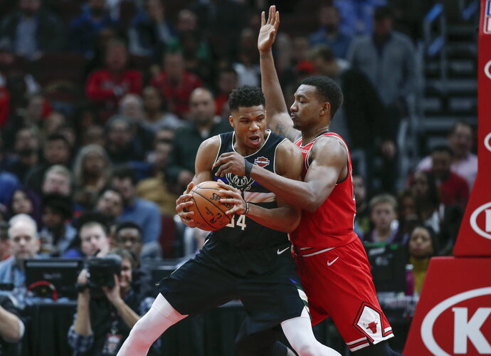 G.Antetokounmpo surinko dar vieną dvigubą dublį (Scanpix nuotr.)