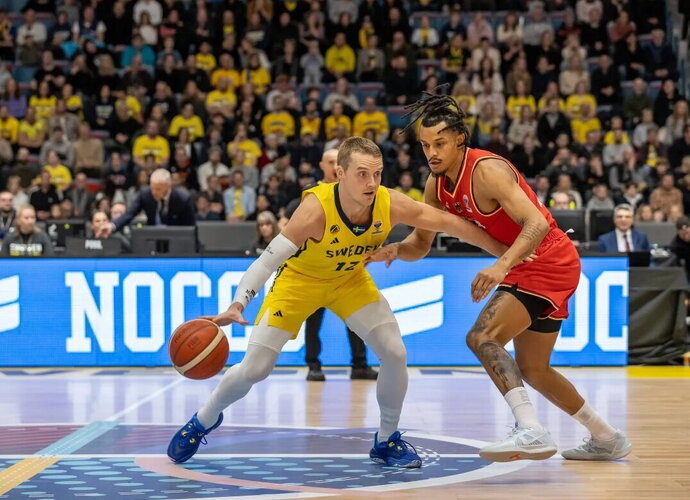 L.Hakansonas vedė švedus į pergalę (FIBA nuotr.)