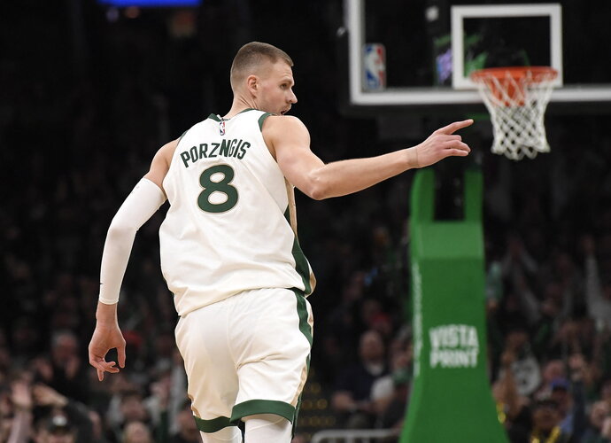 K.Porzingis pelnė 34 taškus (Scanpix nuotr.)