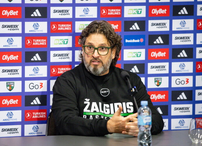 A.Trinchieri savaitę su „Žalgiriu“ praleis Ispanijoje (BNS nuotr.)