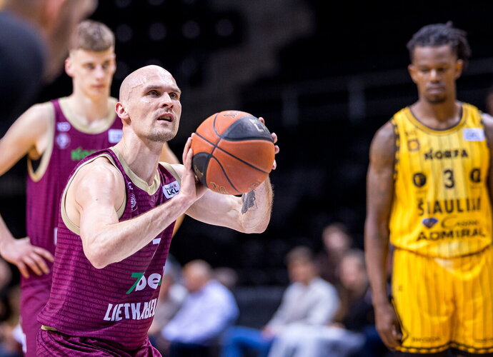 D.Bičkauskis šaudė svarbius metimus (Foto: Rokas Lukoševičius)