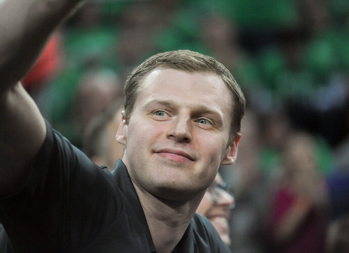 M.Pocius arenoje stebėjo buvusios komandos mačą (Josvydas Elinskas, Fotodiena.lt)