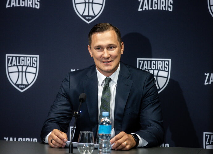 P.Jankūnas pristatė „Žalgirio“ aktualijas (BNS nuotr.)