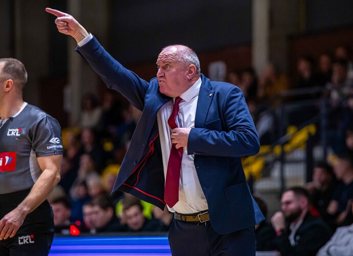 V.Šeškus peikė savo auklėtinius (Foto: Lukas Šeputis)