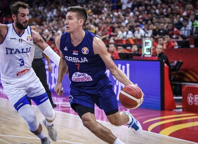 B.Bogdanovičius ir kompanija nesigaili varžovų (FIBA nuotr.)