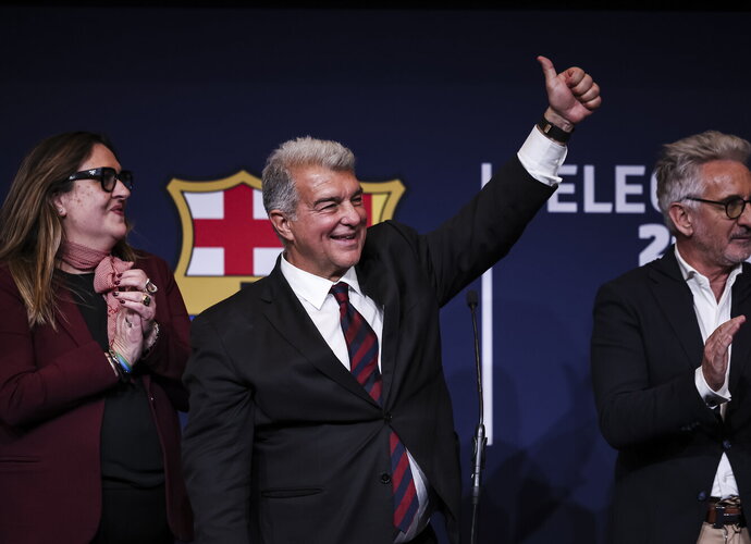 J.Laporta perrinktas Barselonos organizacijos prezidentu (Scanpix nuotr.)