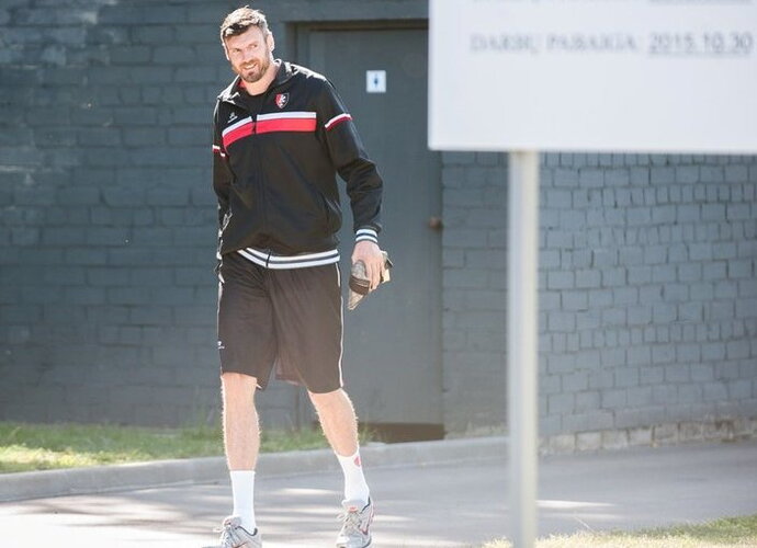K.Lavrinovičius pasirengimą sezonui pradėjo būdamas labai geros nuotaikos (Fotodiena.lt)