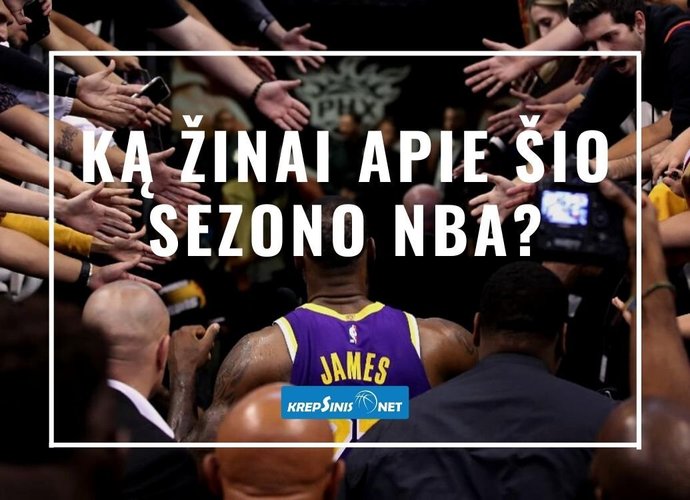 Ką žinote apie šio sezono NBA? (Krepsinis.net nuotr.)