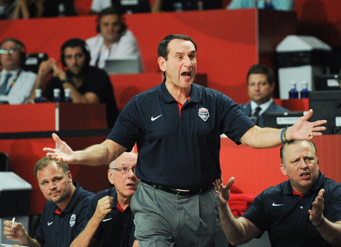 M.Krzyzewski džiaugėsi sėkme Pasaulio taurėje (Fotodiena.lt)