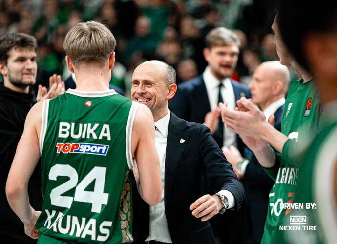 V.Pliauga kalbėjo apie komandos aktualijas (www.zalgiris.lt nuotr.)