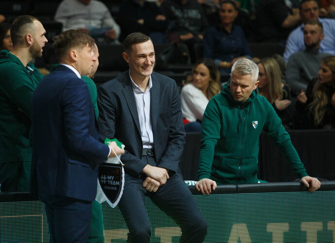 P.Jankūnas džiaugėsi komandos pergale (BNS nuotr.)
