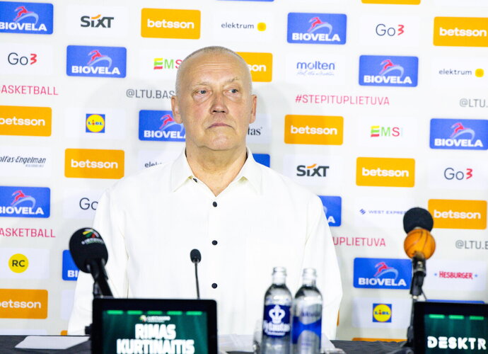 R.Kurtinaitis aptarė Lietuvos rinktinės kandidatus (BNS nuotr.)