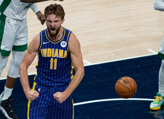 D.Sabonis galingai sustabdė varžovą (Scanpix nuotr.)