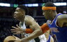 G.Antetokounmpo „Knicks“ gynybai buvo neįkandamas riešutas (Scanpix nuotr.)